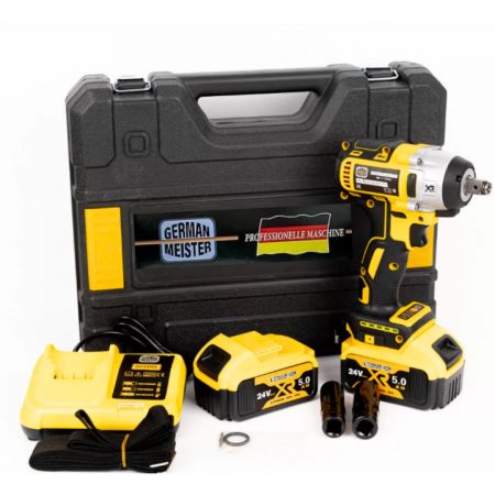 TOATE PRODUSELE - Masina de impact si insurubat 2 in 1 German Meister, 24V, 5Ah, 2 acumulatori, 2 tubulare