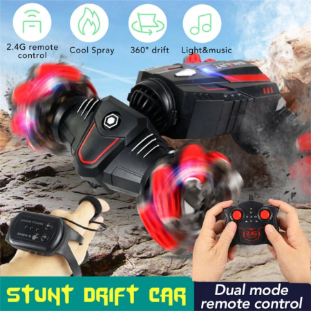 Masina de Jucarie cu Telecomanda si Bratara, Control prin Gesturi, rotire 360 grade, wifi 2.4GHz, Stunt Car [2]