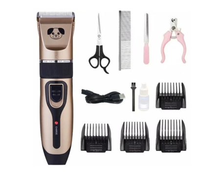 Masina de tuns caini, animale de companie, 5 in 1, Accesorii incluse, 4 Marimi, Foarfeca, cleste unghii, Acumulator inclus [10]
