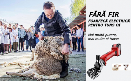 Masina de Tuns Oi cu 2 acumulatori 128V 8Ah, German Meister, viteza reglabila [2]