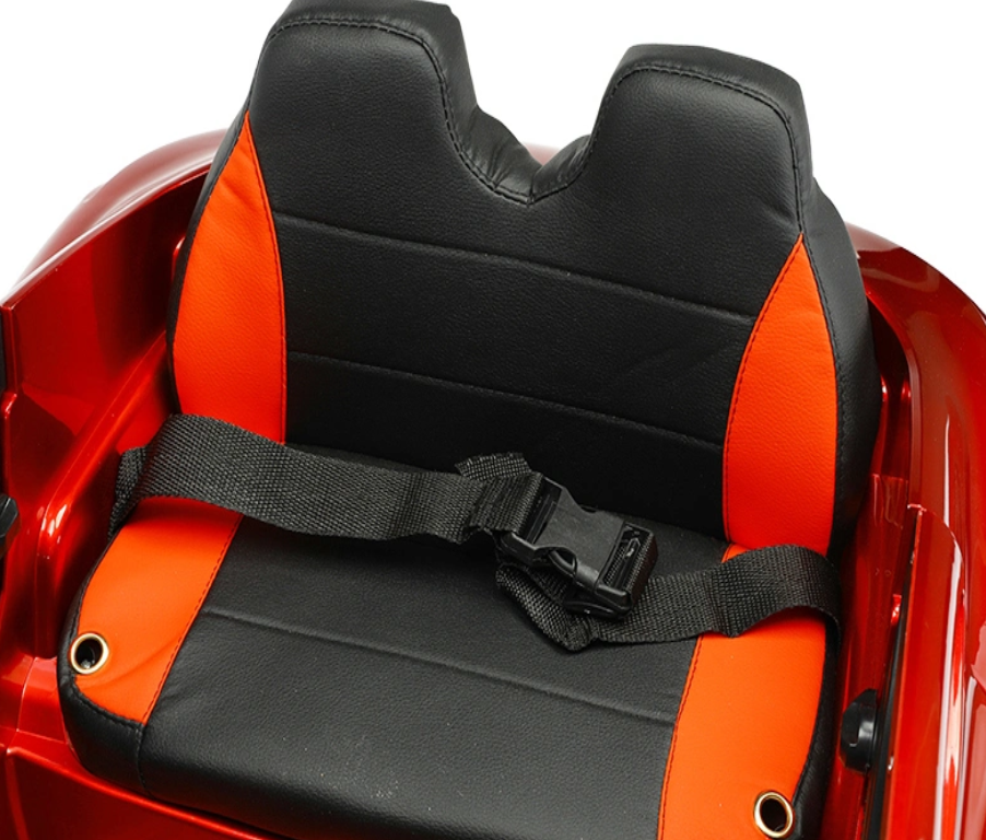 Masinuta electrica BMW I7, pentru copii, 12V, 2 motoare, lumini si sunete, Rosie/Alba/Galbena [3]