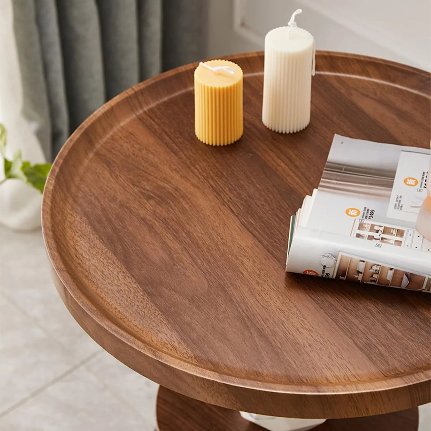 Masuta de cafea pentru living, design nordic, elegant, 62x40cm [2]
