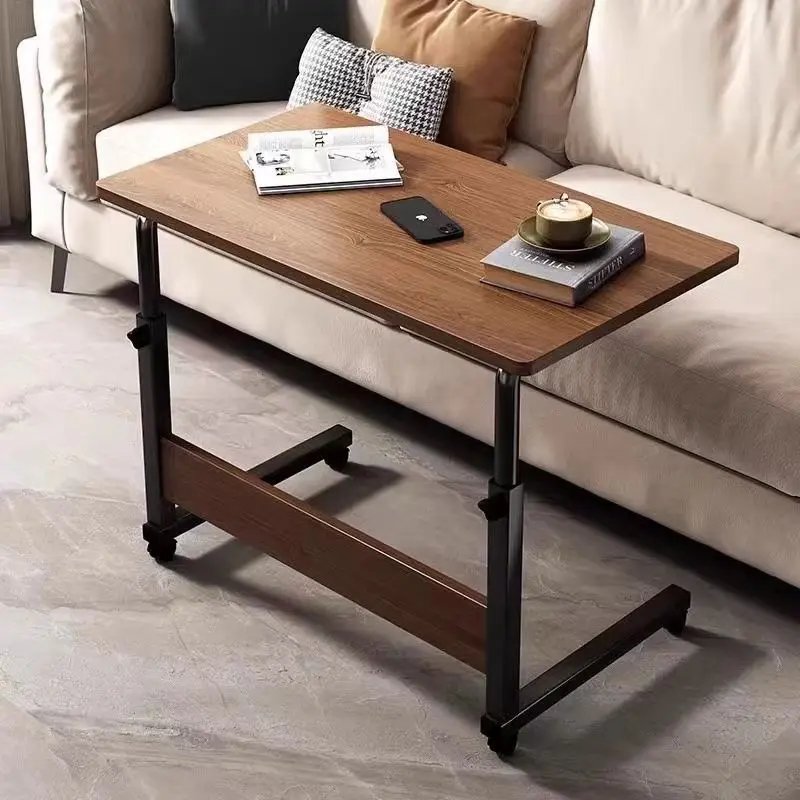 ORGANIZARE & DEPOZITARE - Masuta Laptop Reglabila cu Roti pentru Canapea si Pat, Blat Lemn, Cadru Metalic, Inaltime Ajustabila 68–90 cm