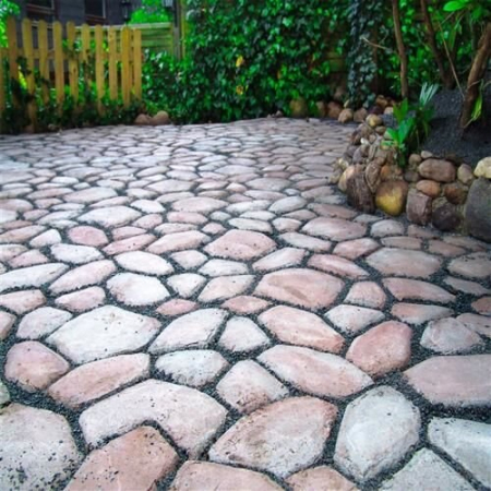 Matrita cu dale pentru pavaj piatra decorativa, Negru, 32x32x4 cm [3]