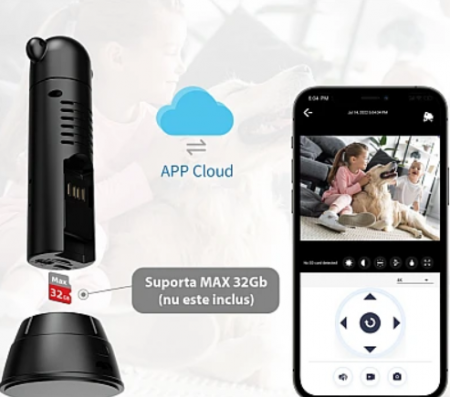 Mini camera supraveghere Andowl Q-SX82, 4K Wifi, Rotativa [4]
