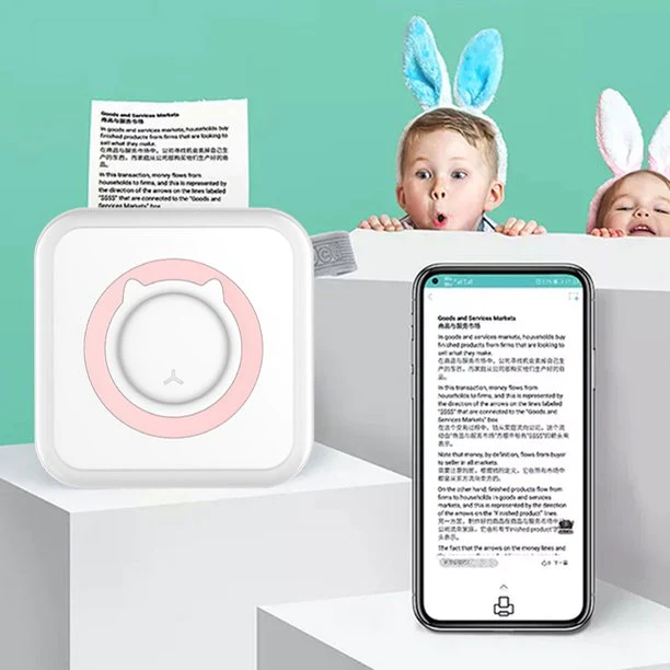 Mini Imprimanta termica portabila pentru telefon, 1 rola inclusa [3]