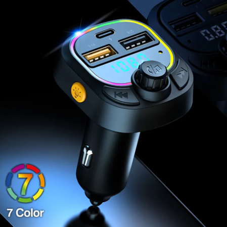 TOATE PRODUSELE - Modulator C4 Bluetooth 5.0, Incarcare Rapida, Lumina RGB 7 culori, USB-C, USB