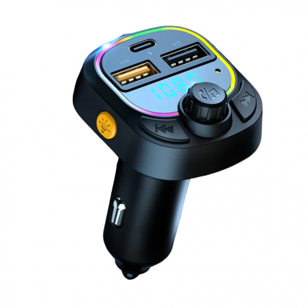 Modulator C4 Bluetooth 5.0, Incarcare Rapida, Lumina RGB 7 culori, USB-C, USB [5]