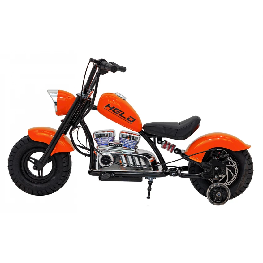 TOATE PRODUSELE - Motocicleta electrica pentru copii, Chopper Warrior, 350W, 18V, port USB, portocaliu, 122x62x73cm