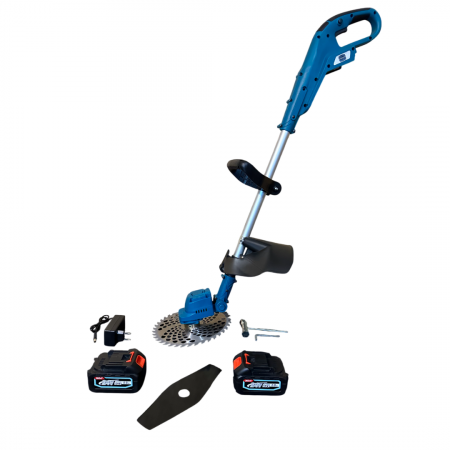 TOATE PRODUSELE - Motocoasa Electrica Profesionala German Meister, cu 2 Acumulatori 24V 5AH, Disc 230 mm, Unghi taiere reglabil