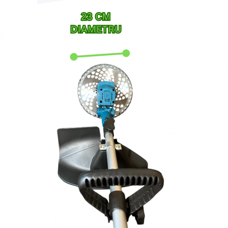 Motocoasa Electrica Profesionala German Meister, cu 2 Acumulatori 24V 5AH, Disc 230 mm, Unghi taiere reglabil [5]