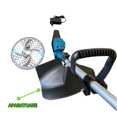 Motocoasa Electrica Profesionala German Meister, cu 2 Acumulatori 48V 8AH, Disc 230 mm, Unghi taiere reglabil [5]