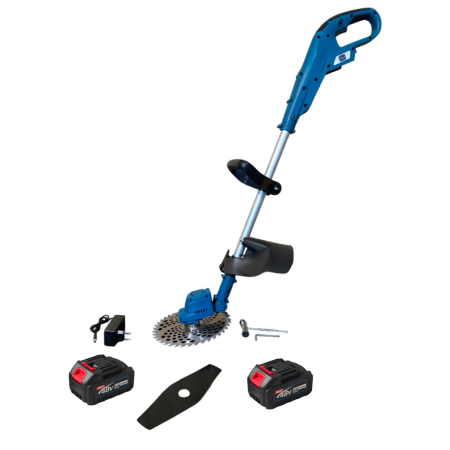 TOATE PRODUSELE - Motocoasa Electrica Profesionala German Meister, cu 2 Acumulatori 48V 8AH, Disc 230 mm, Unghi taiere reglabil