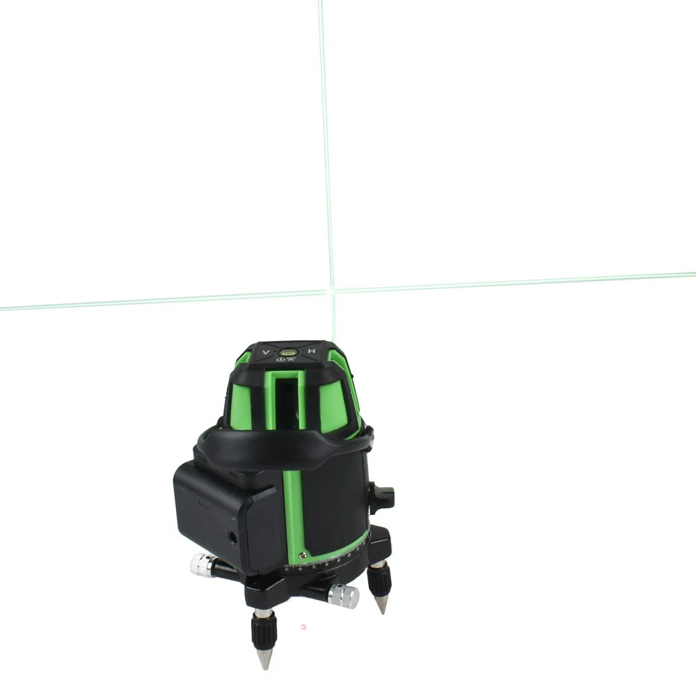 Nivela cu bula laser 2 linii +, 360 grade, fara fir, cu acumulator, verde cu negru, Andowl Q-SP01 [1]