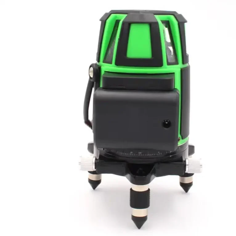 Nivela cu bula laser 2 linii +, 360 grade, fara fir, cu acumulator, verde cu negru, Andowl Q-SP01 [4]