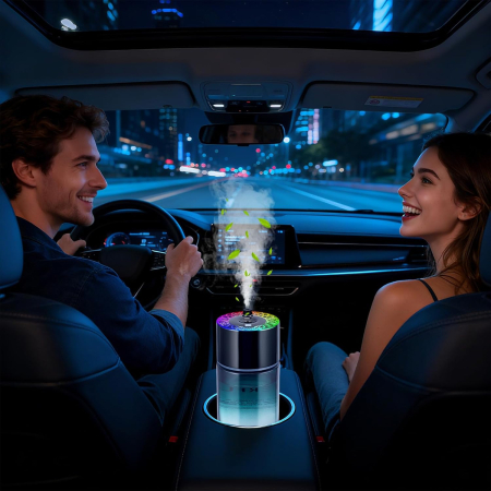 Odorizant auto cu Iluminare Ambientala RGB, Proiector Laser, Umidificator [5]