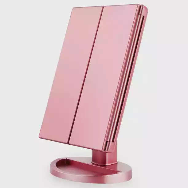 Oglinda cosmetica LED extensibila, buton tactil [4]
