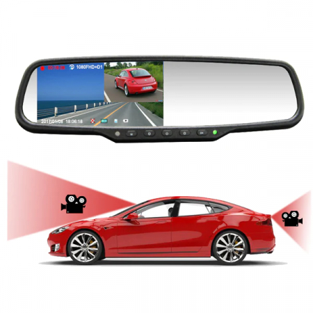 Oglinda Retrovizoare cu Camera video auto dubla fata-spate, cu Touch-Screen HD Display 4.3" IPS [3]