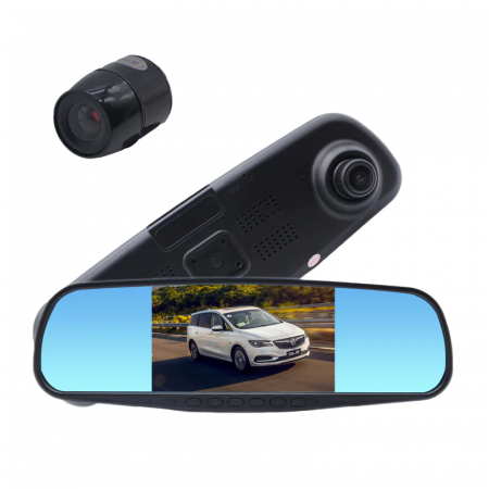 Oglinda Retrovizoare cu Camera video auto dubla fata-spate, cu Touch-Screen HD Display 4.3" IPS [6]