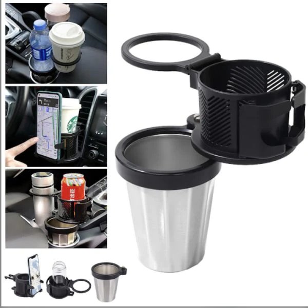 CADOURI FEMEI - Organizator auto multifunctional suport 3 pahare, termos, suport telefon, universal