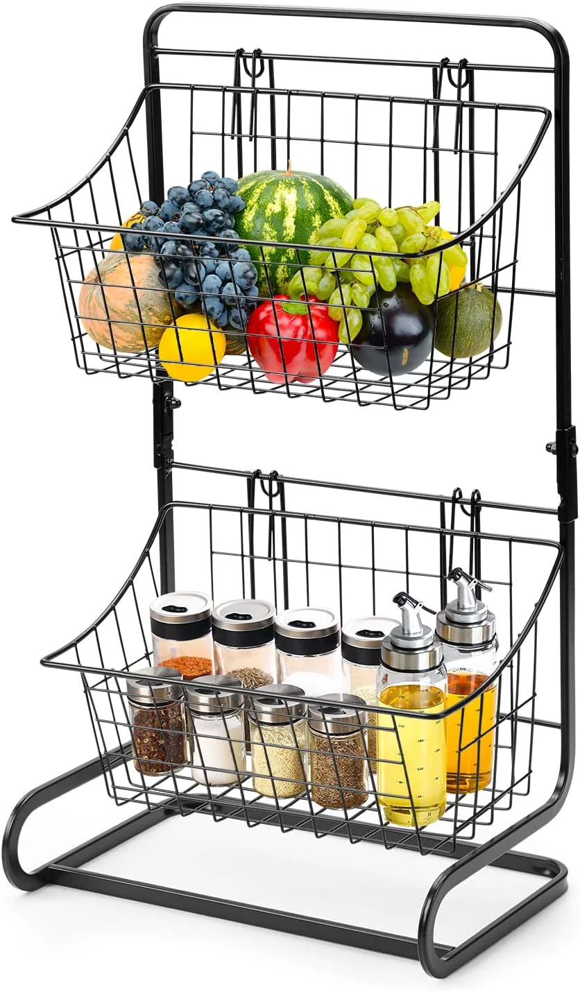 Organizator baie/bucatarie cu 2 cosuri pentru diverse alimente si obiecte [4]