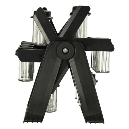 CASA SI GRADINA - Organizator Rotativ pentru Condimente cu 18 Recipiente din Sticla, Suport Condimente Bucatarie