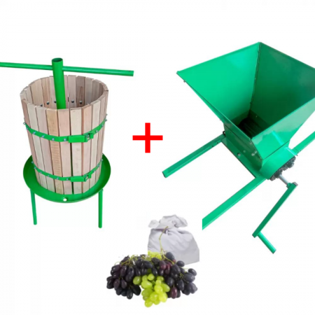 TOATE PRODUSELE - Pachet Zdrobitor struguri manual 350KG/h + Teasc 40L