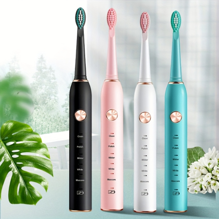 Periuta de Dinti Electrica Smart, 3 capete incluse, 5 Moduri de actiune, Incarcare USB [7]