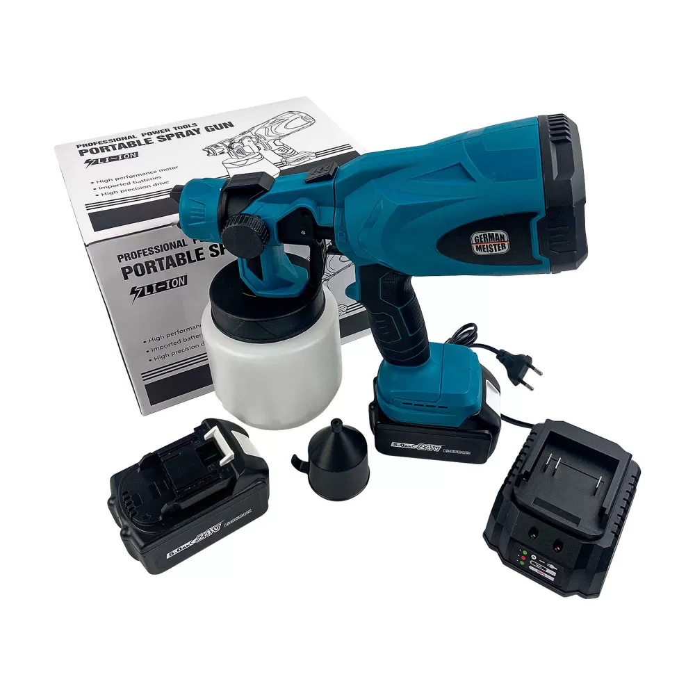 TOATE PRODUSELE - Pistol de Vopsit German Meister cu 2 Acumulatori de 24V 5Ah