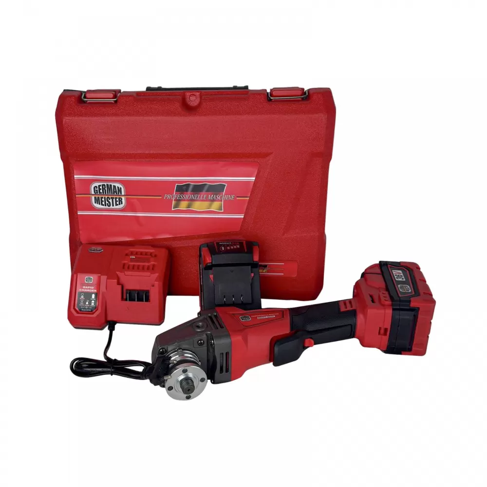 Polizor Unghiular / Flex German Meister cu 2 Acumulatori, 36V, 8Ah, 10000 RPM, Rosu [8]