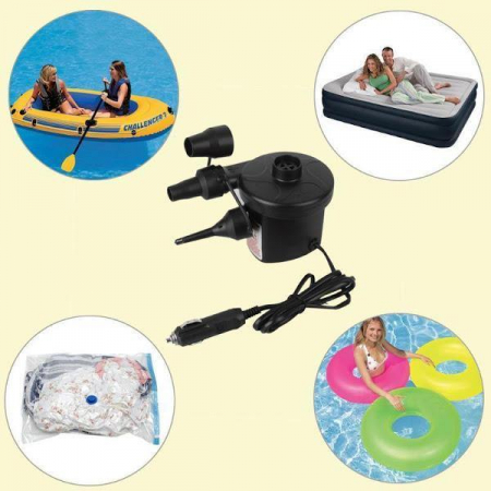 Pompa 12V electrica pentru umflat si dezumflat, alimentare bricheta auto [1]