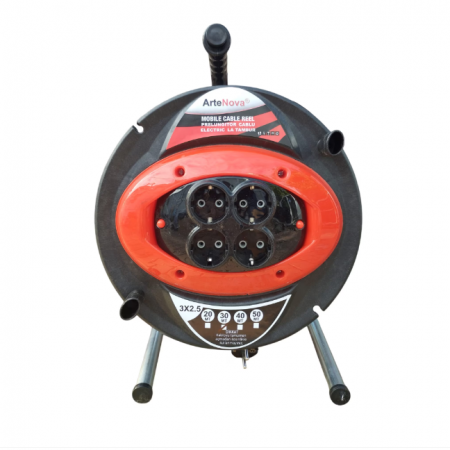 Prelungitor 30M/50M, 3x2.5, cablu electric pe tambur, 3000W [1]