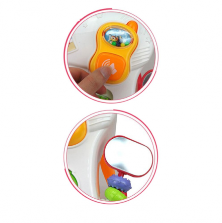 Premergator Baby Walker, multifunctional, pentru bebe , 7 jucarii montabile , Alb [9]