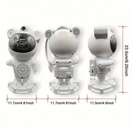 Proiector Laser Astronaut cu Joc de Lumini Aurora Boreala si Stele, Boxa Bluetooth, Timer, Telecomanda [7]