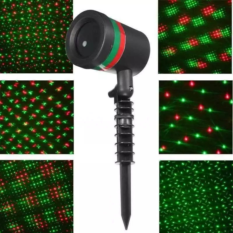Proiector Laser Light cu lumini verzi si rosii pentru exteriorul casei, decoratiune Craciun [6]