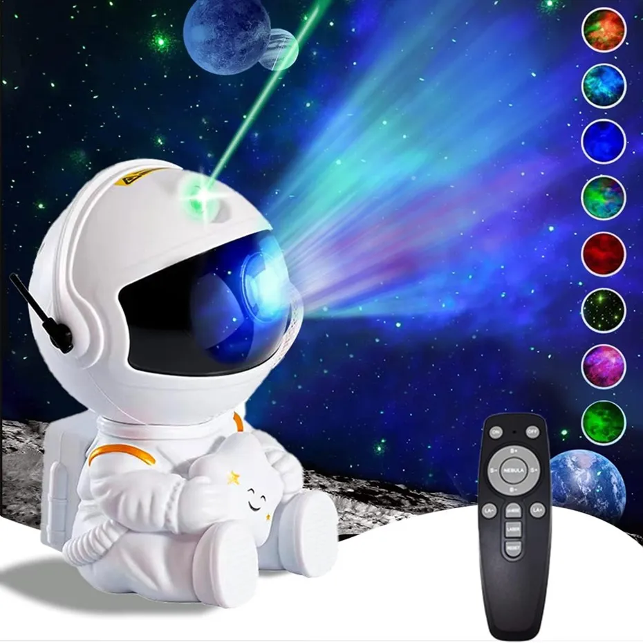 TOATE PRODUSELE - Proiector stele si galaxii, model astronaut, alimentare USB, Alb