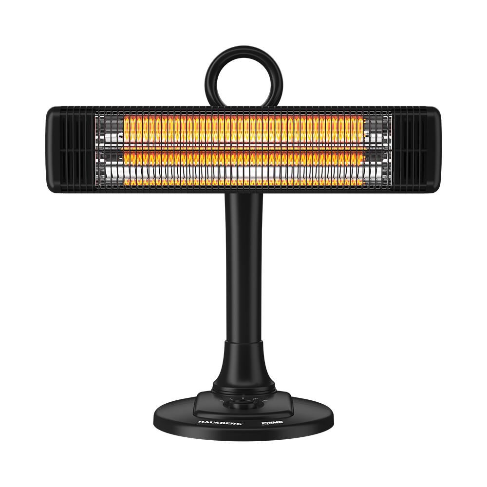 TOATE PRODUSELE - Radiator electric, 1000W, 2 trepte incalzire, tub din fibra de carbon, protectie IP24, termostat mecanic, carcasa din metal, Hausberg HB-8565