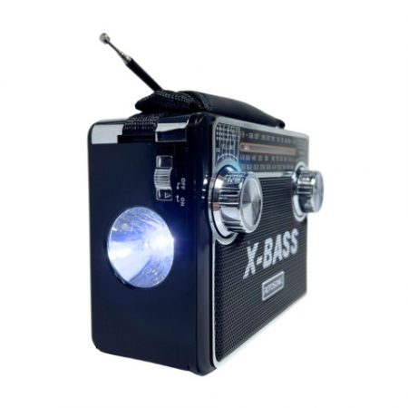 Radio FM/AM/SW X-Bass Waxiba, AUX, antena, lanterna, acumulator reincarcabil, MP3, USB, slot card SD [3]