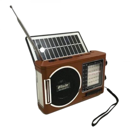 TOATE PRODUSELE - Radio FM portabil cu Incarcare solara, Bluetooth, Lanterna, Radio 8 Benzi, Usb, Slot de Card TF, Panou Solar, Rsdo RD-098UBT