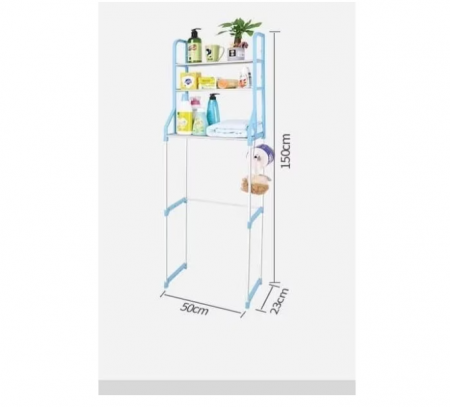Raft de Depozitare si Organizator Toaleta pentru baie, 3 Polite, 150x50x23 cm [2]