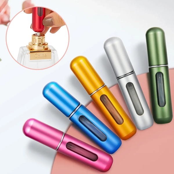 Recipient reincarcabil pentru parfum, 5 ml, diverse culori
