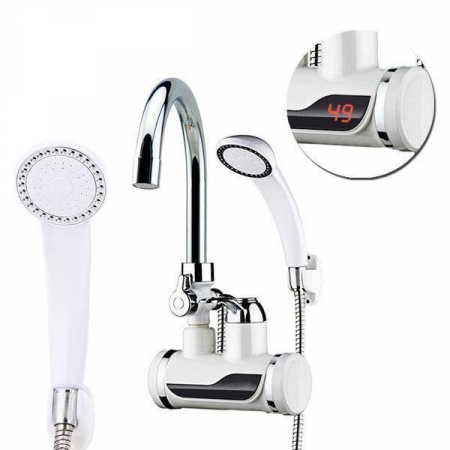 Robinet electric instant apa calda cu afisaj si furtun pentru dus [3]