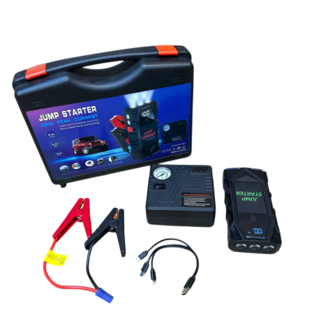 Robot Pornire Auto Multifunctional 3 in 1, cu Compresor de aer, Baterie Externa, Lanterna LED, pentru pornire de urgenta [5]