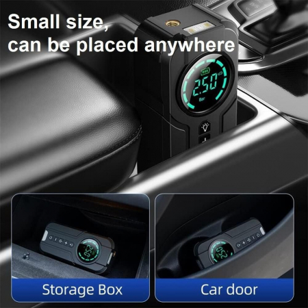 Robot pornire auto multifunctional 4 in 1, compresor de aer, pornire de urgenta, incarcare wireless, lanterna [8]