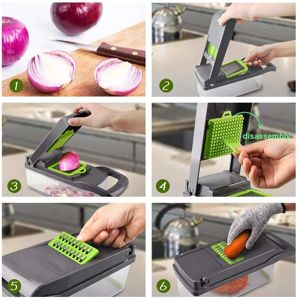 Razatoare 9 piese, Tocator Legume pentru Bucatarie Dicer Plus [4]