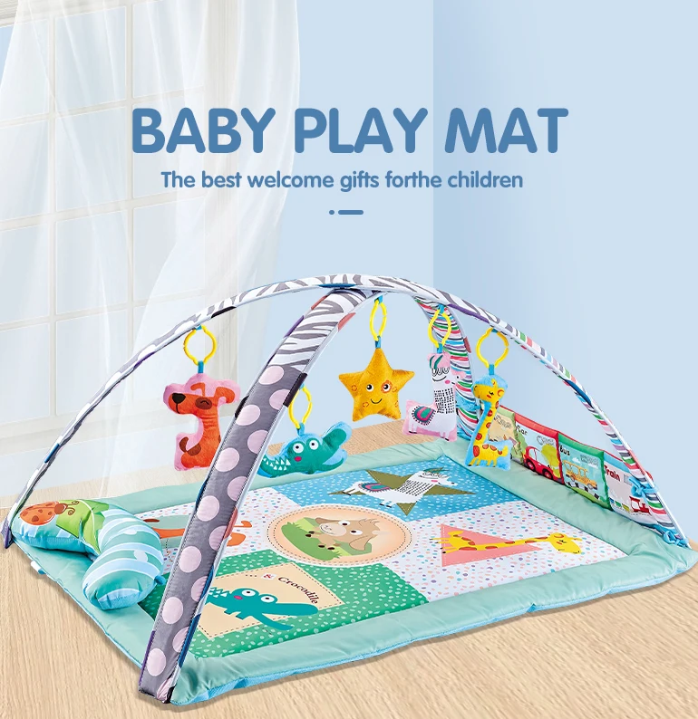 Salteluta de Activitati Bebelusi tip Baby Gym, Eco-Friendly, Jucarii Zornaitoare, Arcade cu Jucarii Suspendate, 0-4 ani [1]