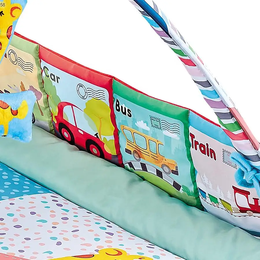 Salteluta de Activitati Bebelusi tip Baby Gym, Eco-Friendly, Jucarii Zornaitoare, Arcade cu Jucarii Suspendate, 0-4 ani [2]