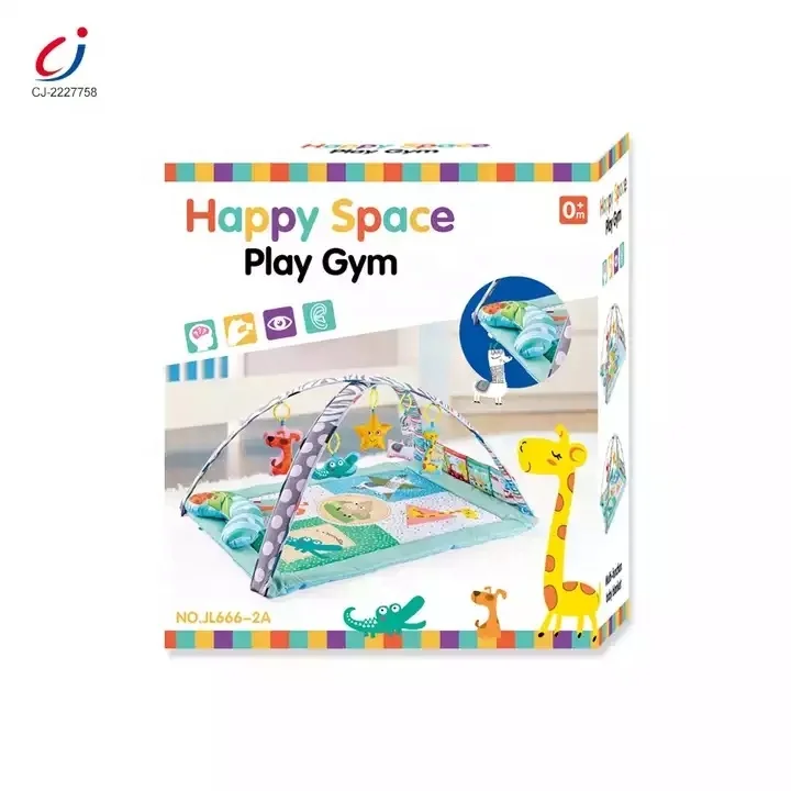 Salteluta de Activitati Bebelusi tip Baby Gym, Eco-Friendly, Jucarii Zornaitoare, Arcade cu Jucarii Suspendate, 0-4 ani [6]