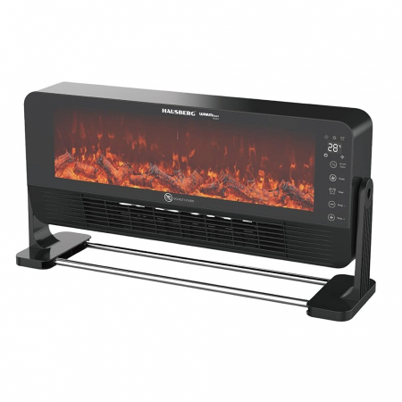 Semineu electric cu Ventilator, Telecomanda, 2000W, 2 trepte incalzire, incalzire ceramic PTC cu efect de flacara, Termostat, Hausberg HB-8216 [4]
