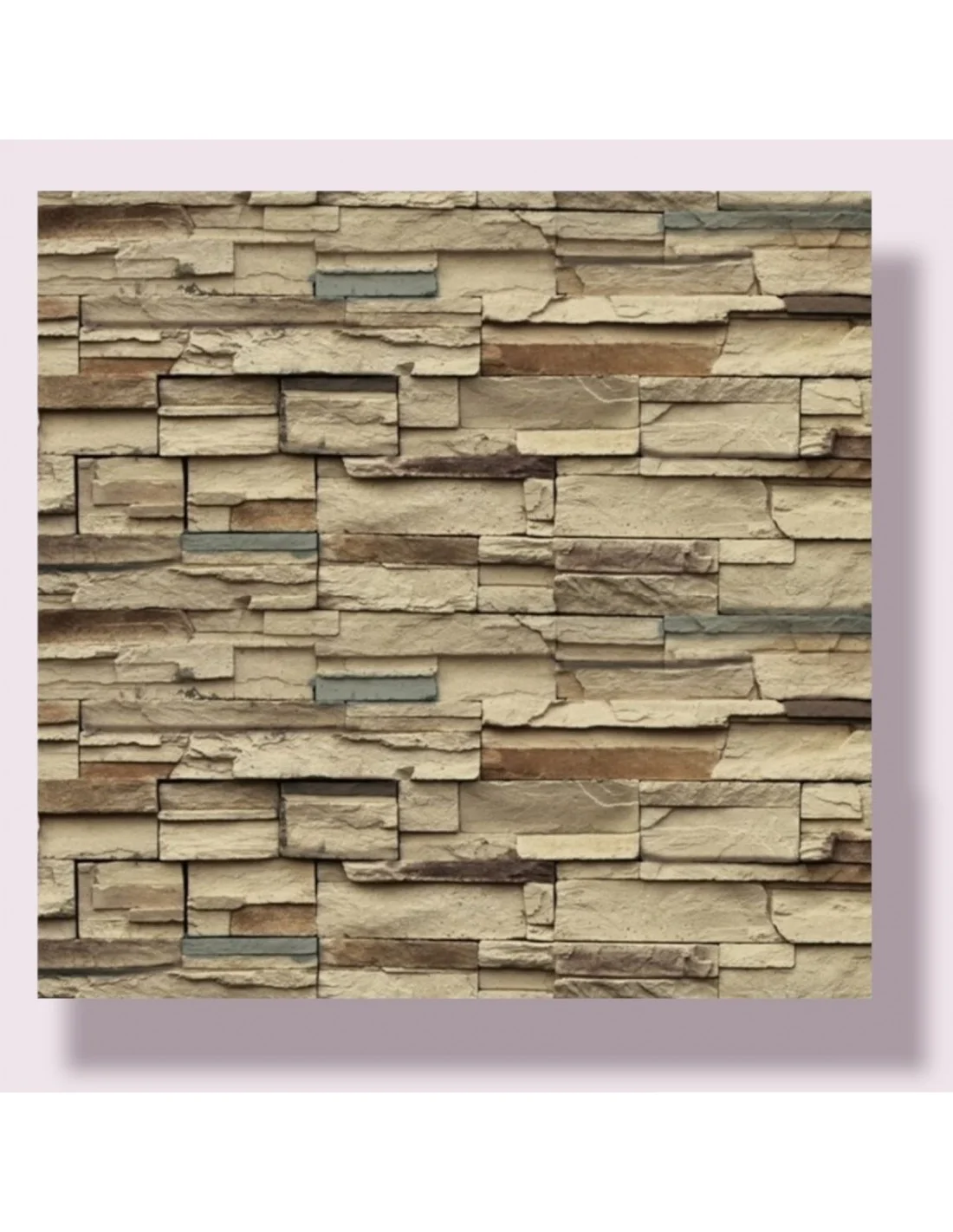 PLACI TAPET & MARMURA - Set 10 x Placi Autoadezive tip Marmura Caramida Maro, pentru podea sau perete, 60x60 cm